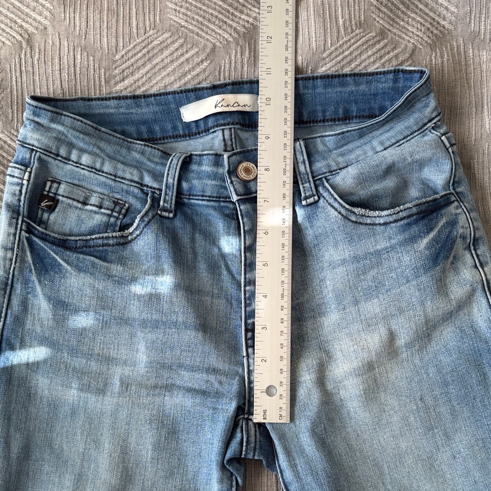 KanCan Faded Denim Skinny Jeans in Light Blue - Picture 3 of 4
